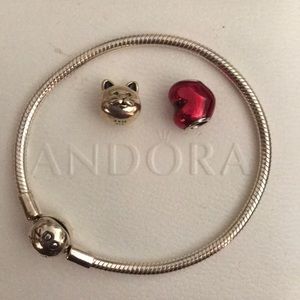 Pandora and two charms